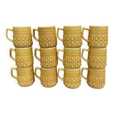 Mugs vintage BP en céramique années 70