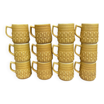 Mugs vintage BP en céramique années 70