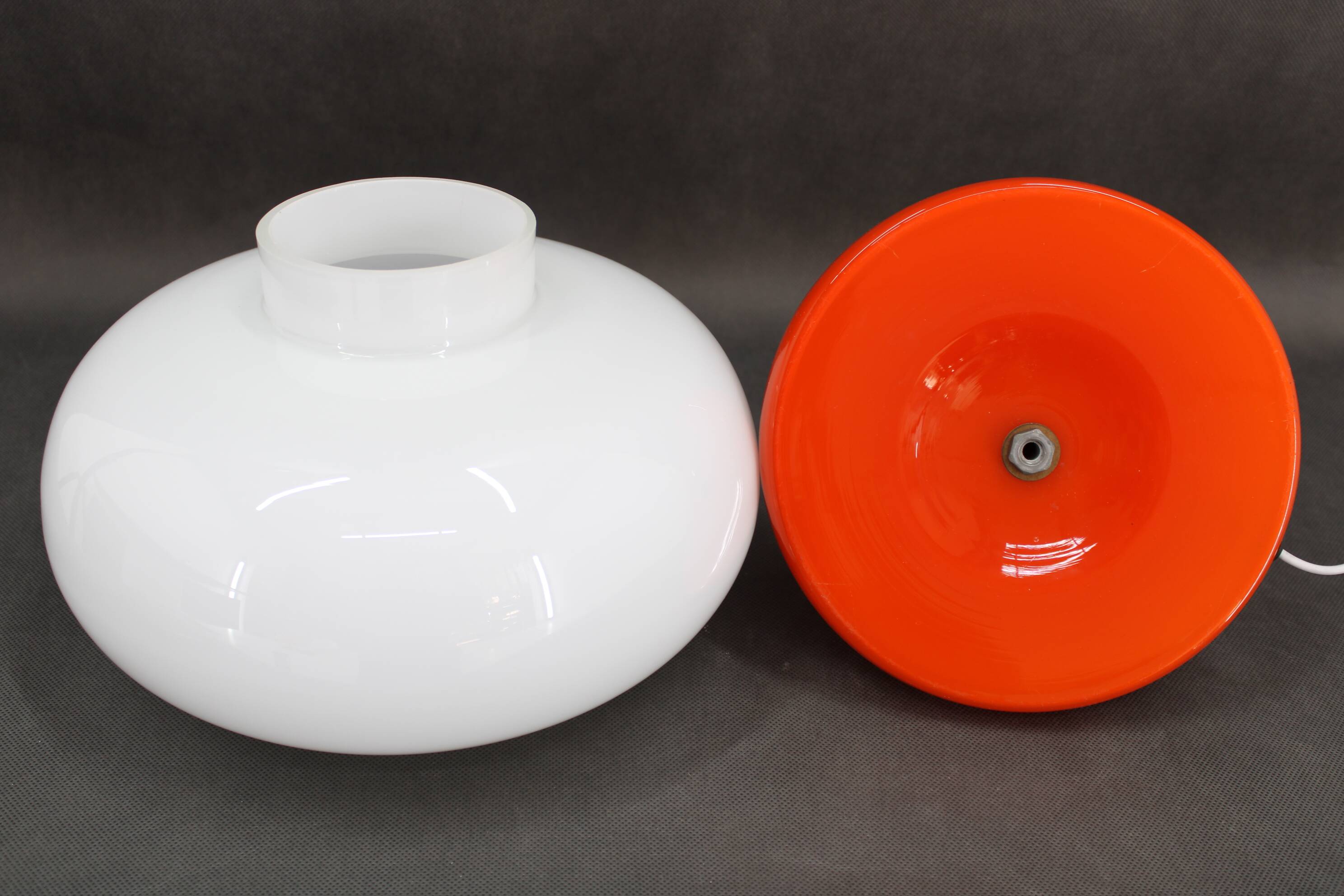 1970s Stepan Tabery Glass Mushroom Table Lamp, Czechoslovakia