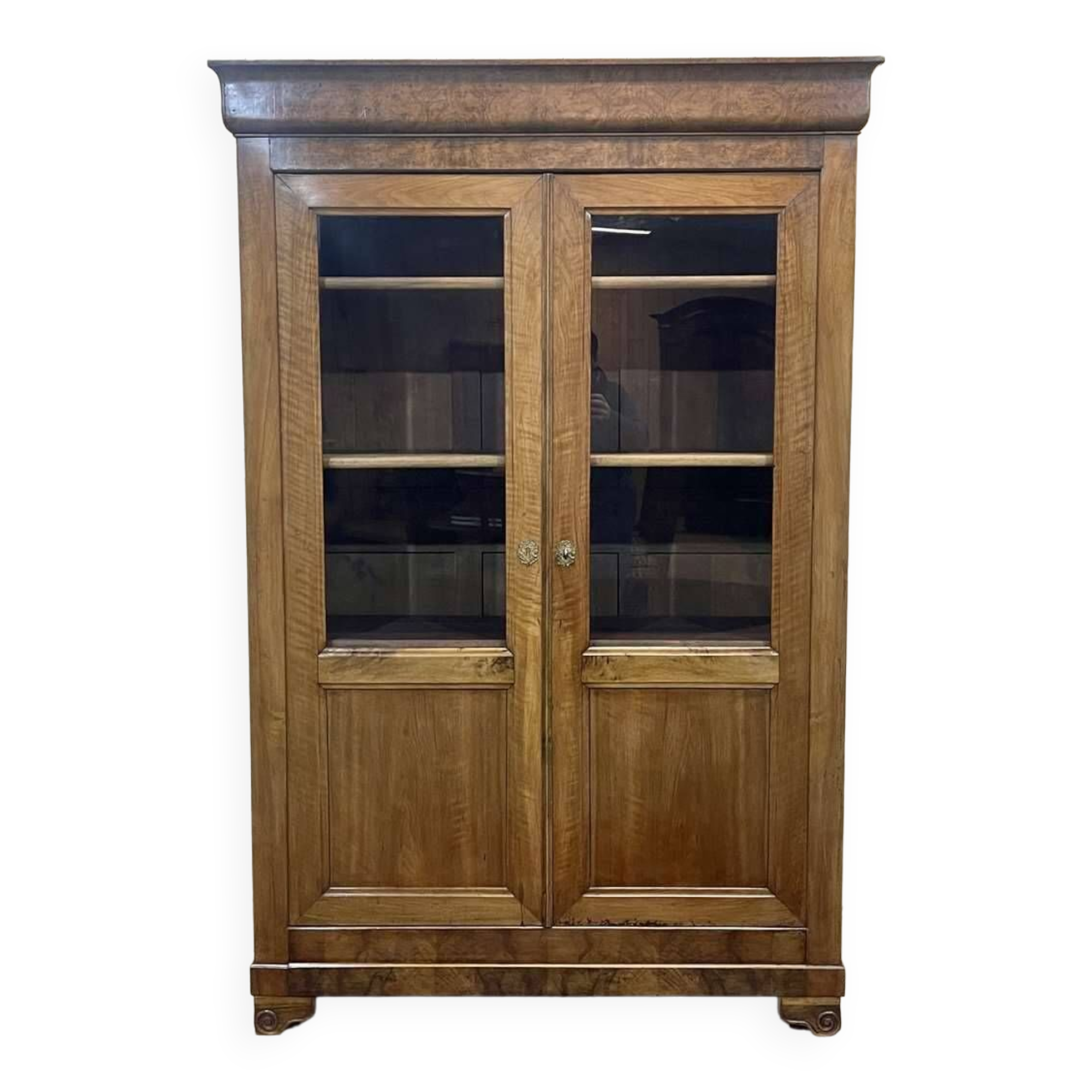 Bibliothèque Restauration en noyer XIXème