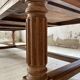 Solid walnut farmhouse castle table 1900 XXL