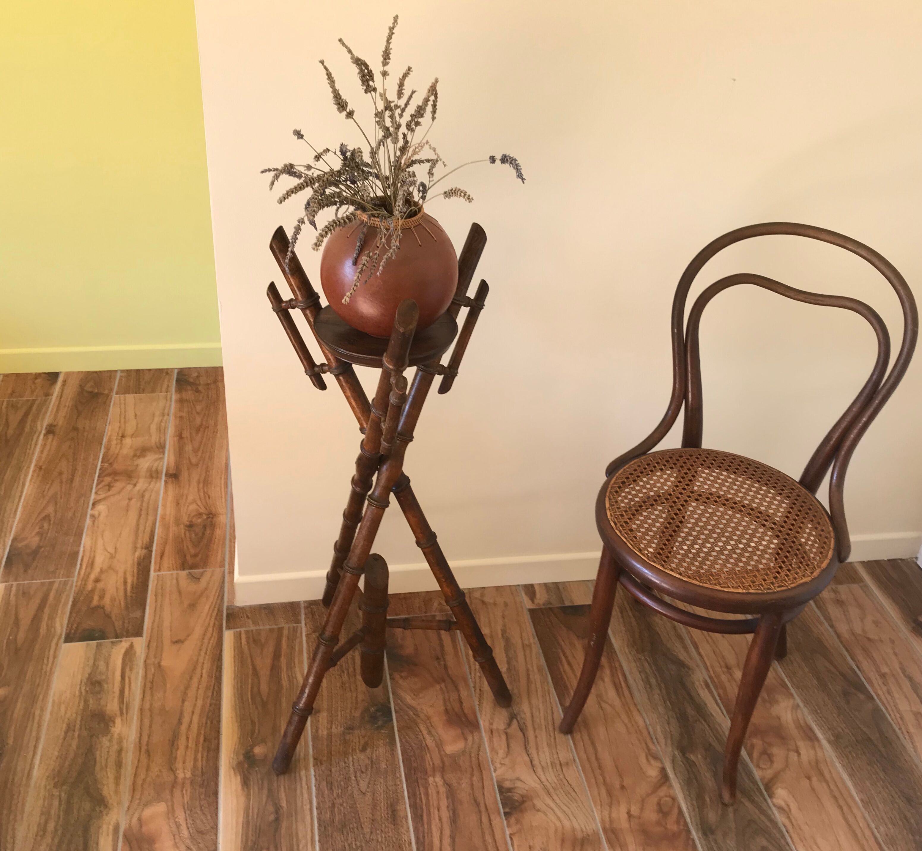 Sellette Napoléon III bois façon bambou