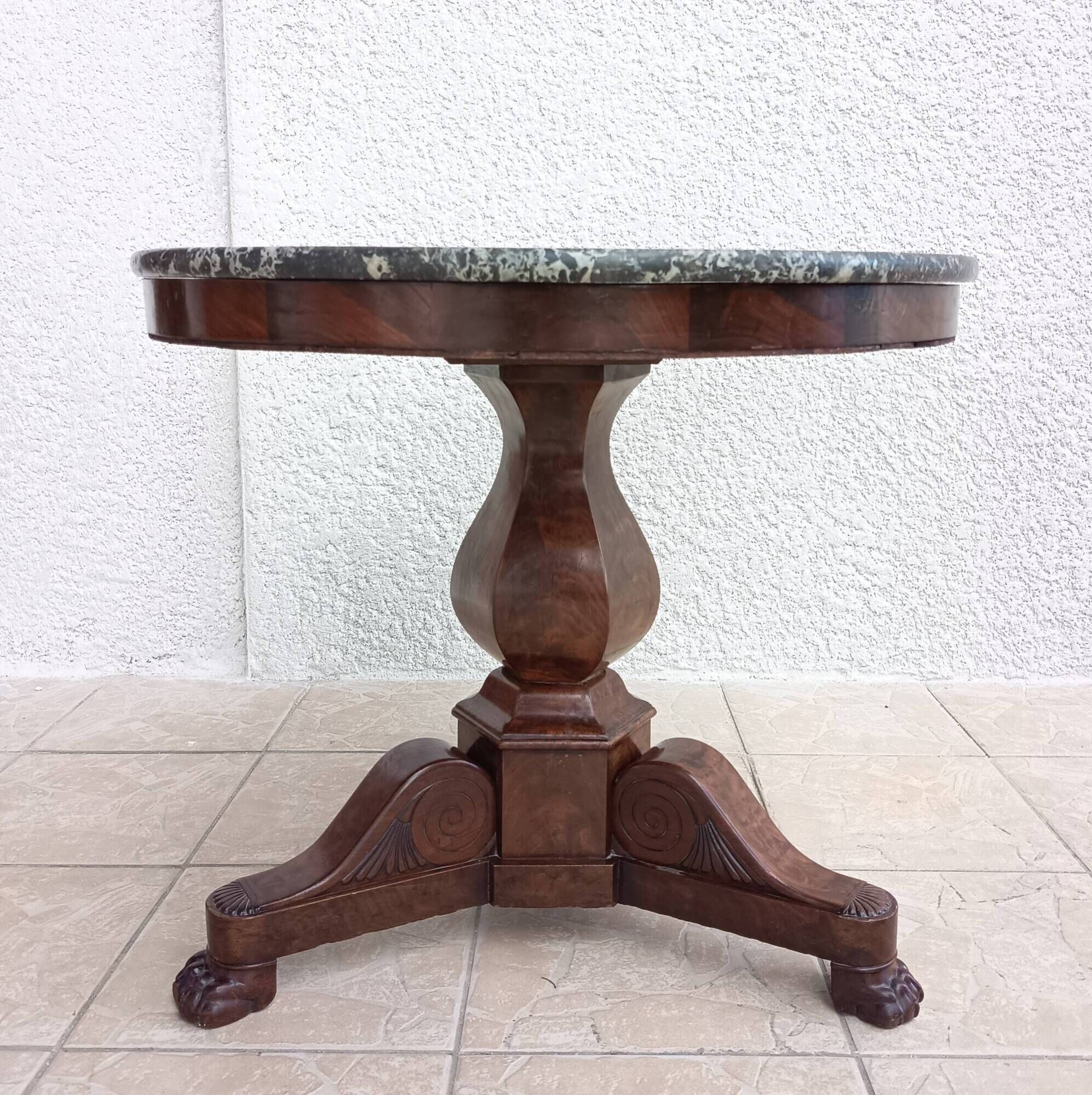 Empire side table in mahogany