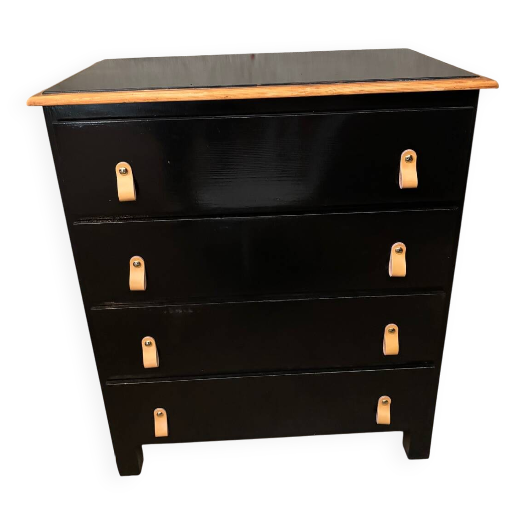 Black Parisian chest of drawers revamped