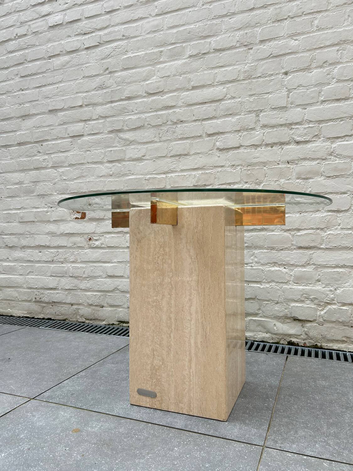 Artedi travertine coffee table 1970