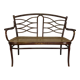 Turned wooden bench with caning by Thonet, Austria