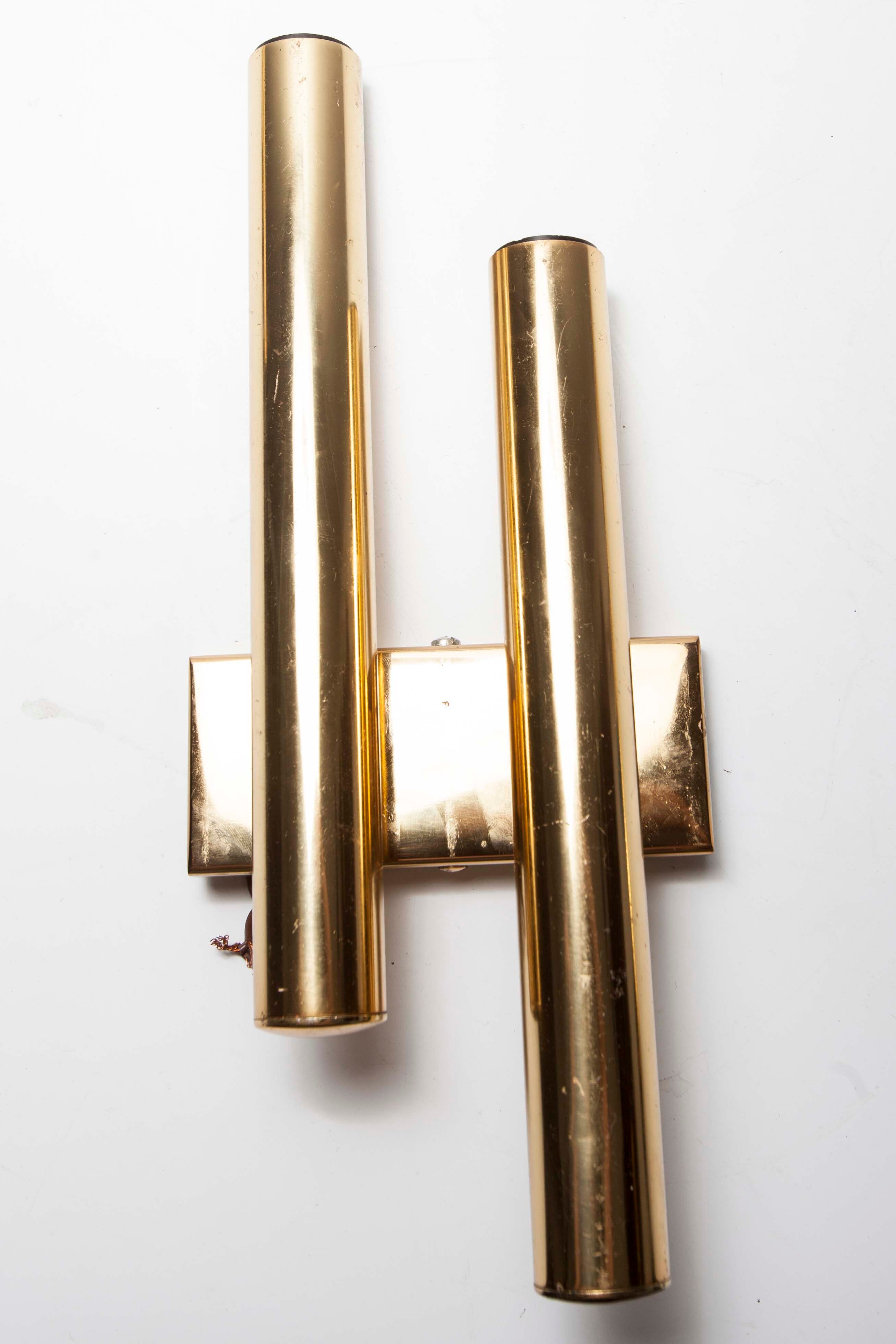 Lot of 4 golden wall lamps