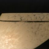 Art Deco chandelier/suspension with 3 domes in mixed glass and chrome metal