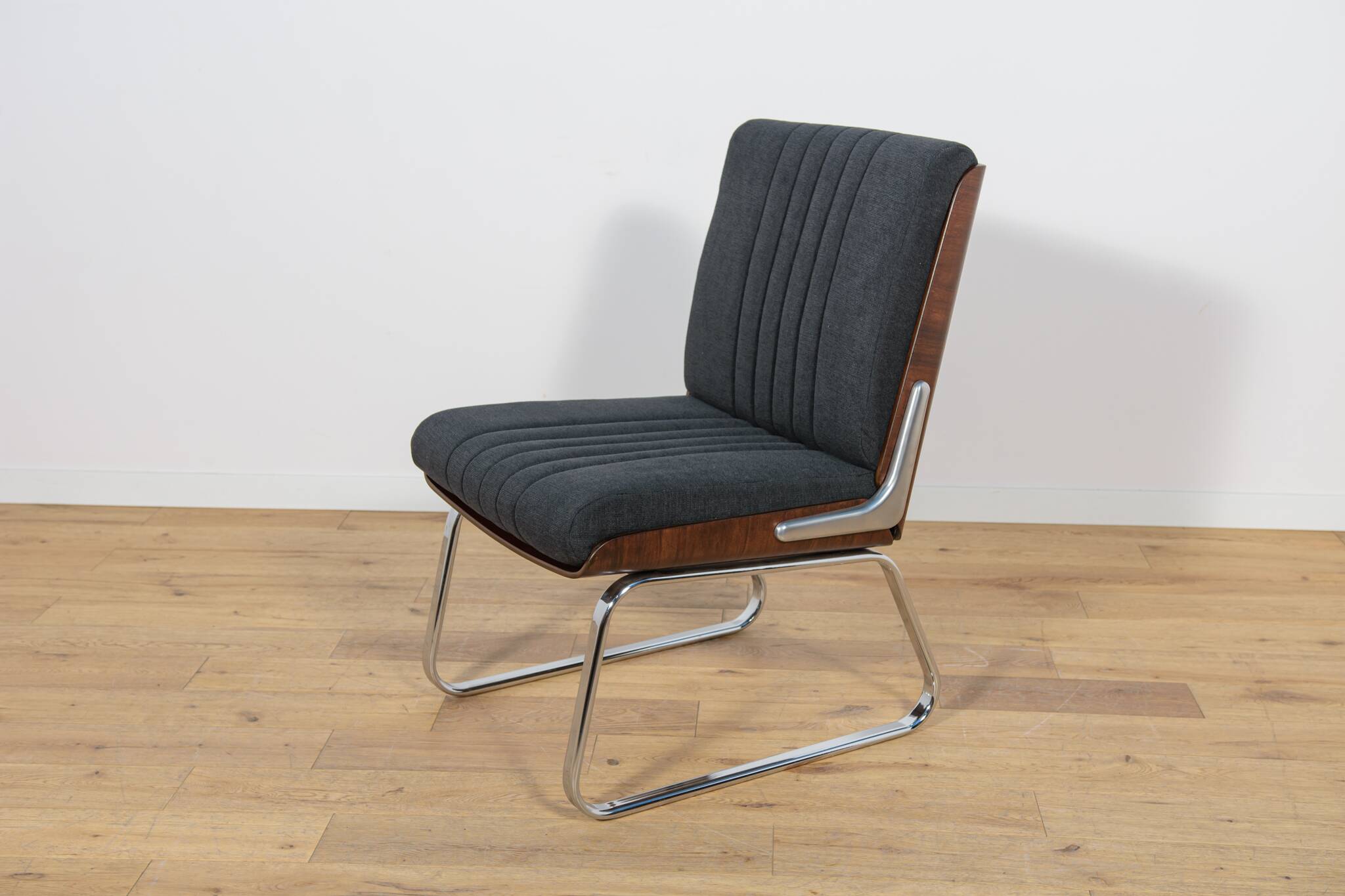 Chrome & Rosewood armchairs, Gordon Russell, United Knigdom, 1970s.