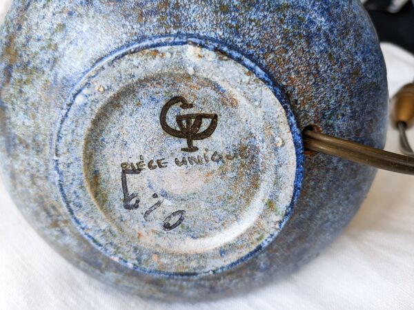 Lampe en céramique vintage, La grange aux potiers