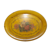 Small oval tray in painted metal