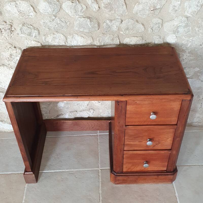 Bureau en chêne et noyer