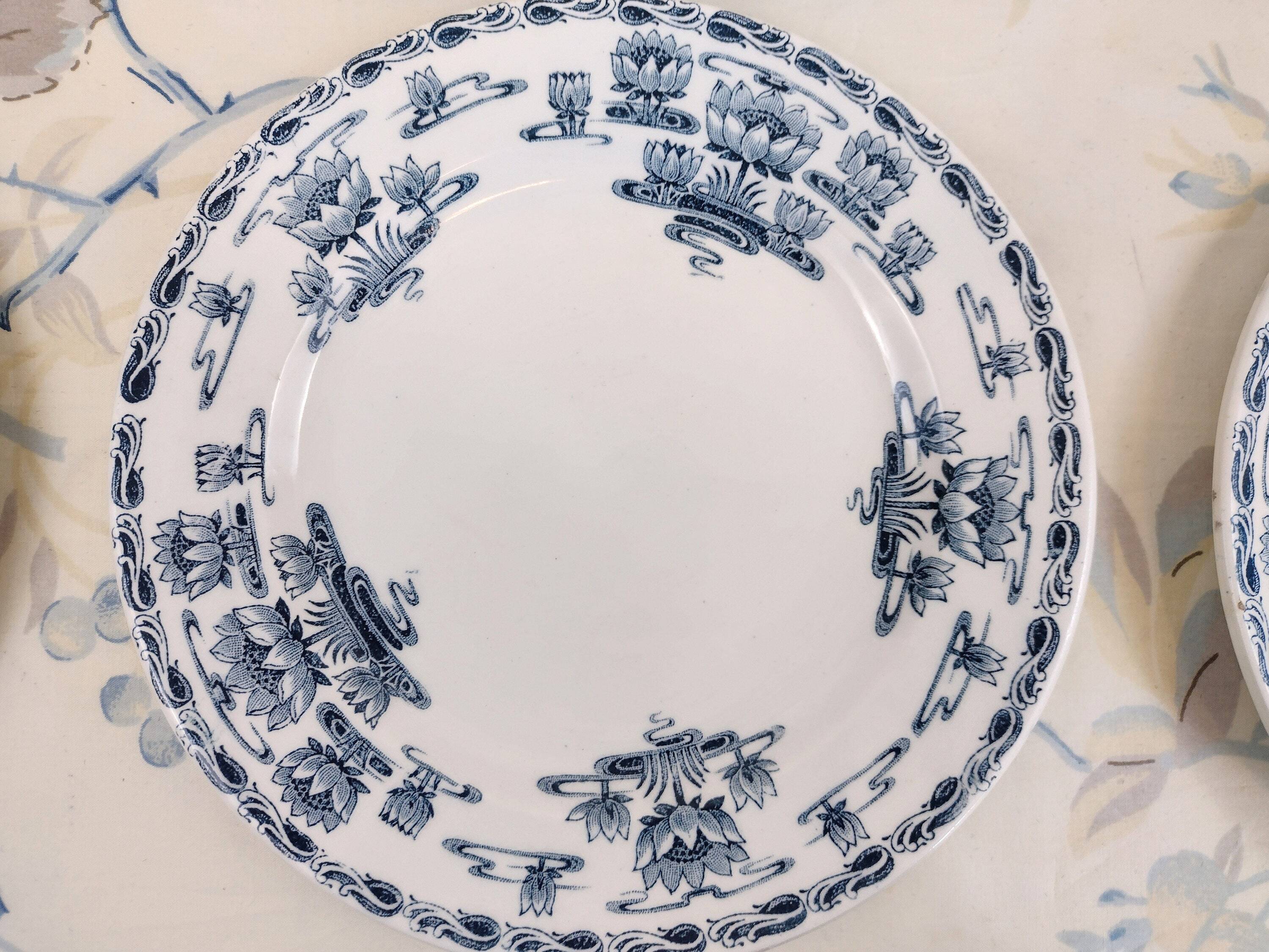 6 Clairefontaine Egyptian dessert plates