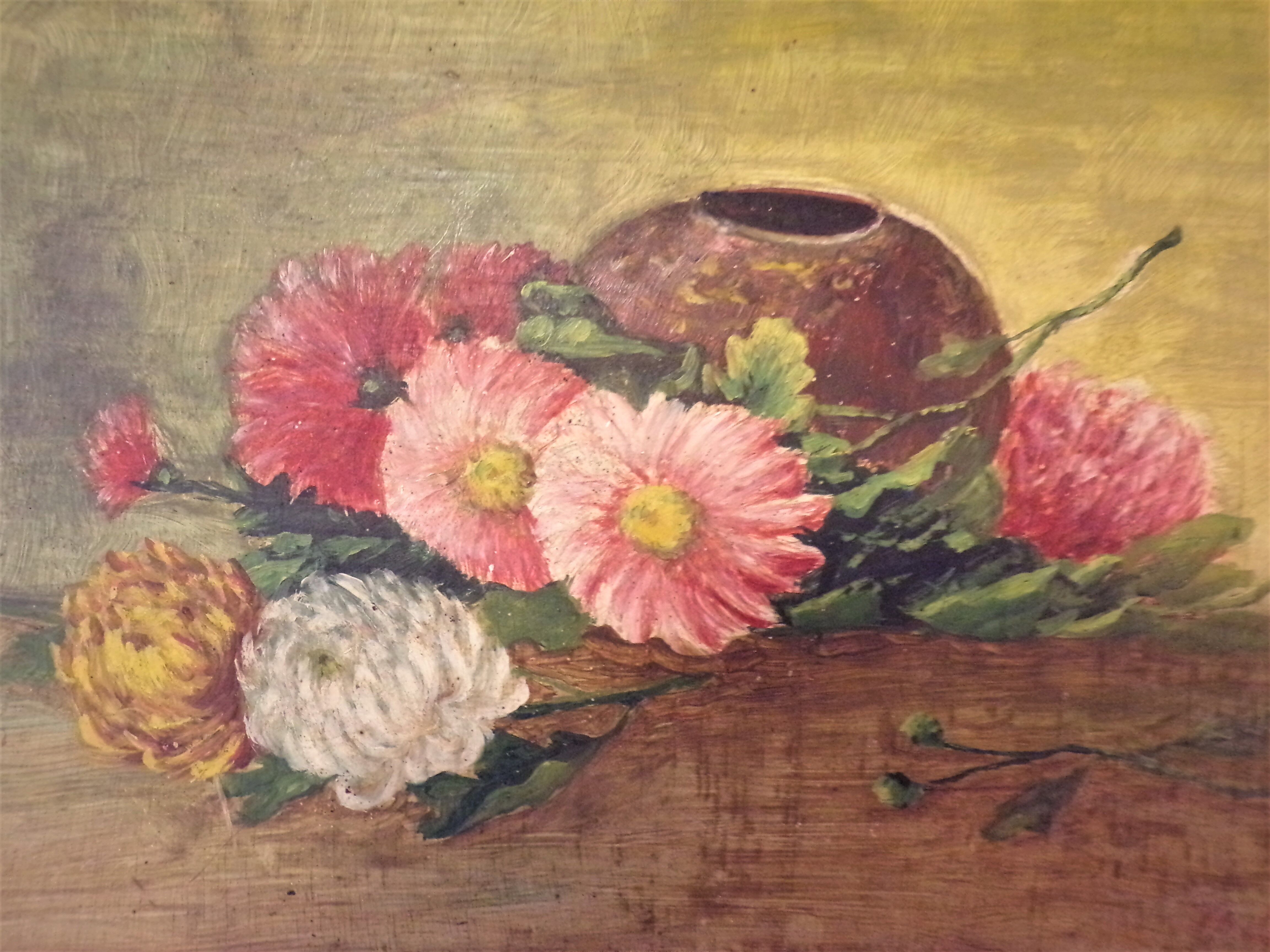 Still life on signed panel