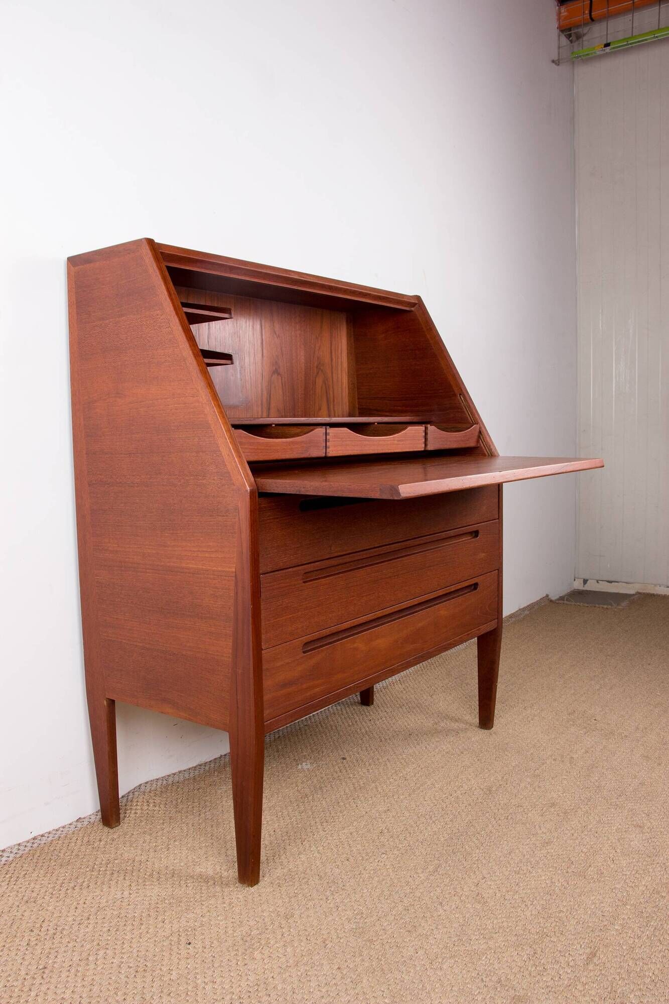 Danish Teak Secretary Desk by Kai Kristiansen for HJN Mobler 1960.