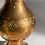 Vases céramique et laiton artisanal vintage