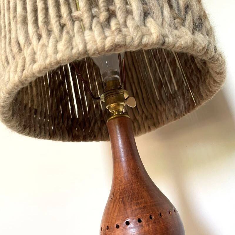 1970s ceramic lamp in the style of georges pelletier.