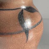 Vase artisanal signed stoneware vintage