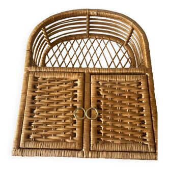 Rattan shelf