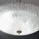 Vintage Italian Transparent Murano Glass Flush Mount Light