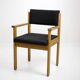Office armchair, Bridge, in brutalist oak, vintage