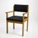 Office armchair, Bridge, in brutalist oak, vintage