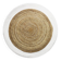 Round jute rug in white beige 120 cm