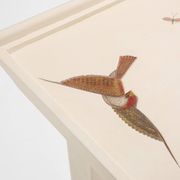 Maurice Jallot table basse chêne peint à décors d’oiseaux 1930
