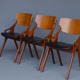Danish Teak Chairs by Arne Hovmand Olsen for Mogens Kold, 1960s, Set of 3