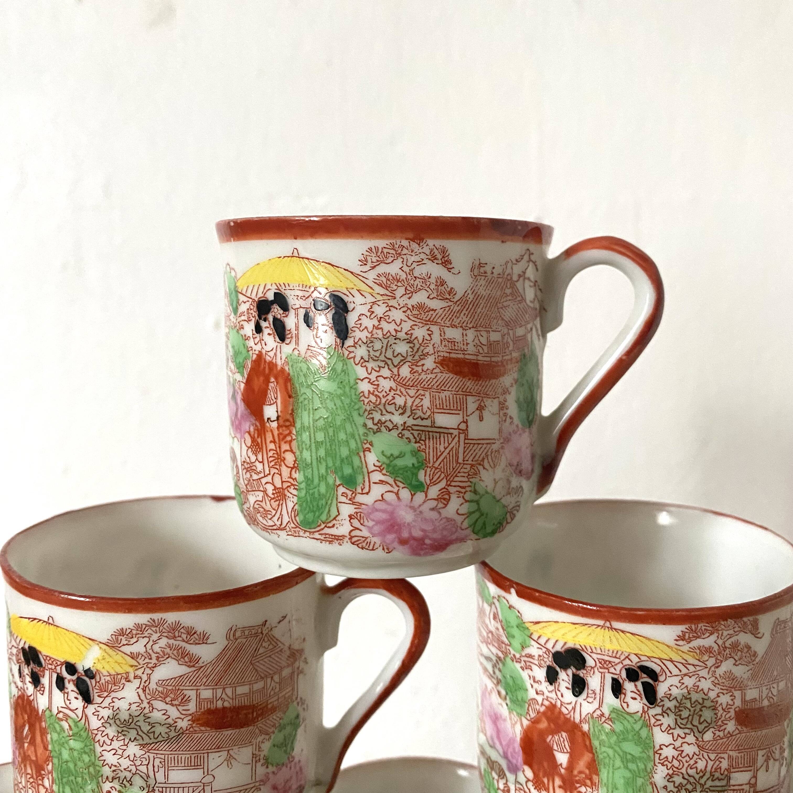 Porcelain coffee cups, Japan