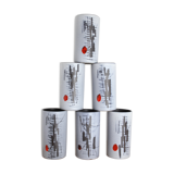 Set of 6 cups François Caleca Vallauris, ceramics