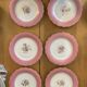 Vintage dessert service / antique in porcelain in colour