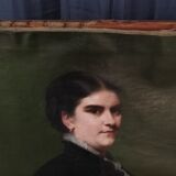 Emile levy (1826-1890) oil on canvas portrait of a woman