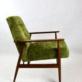 Vintage Green Olive Fox Easy Chair, 1970s