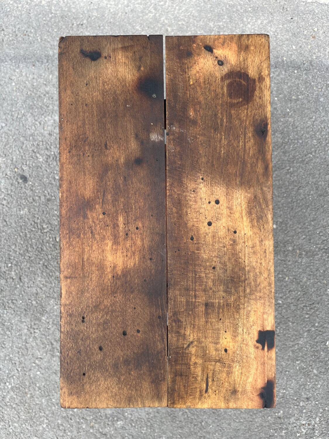 Vintage wooden farm stool