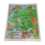 Vidal-Lablache educational wall map
