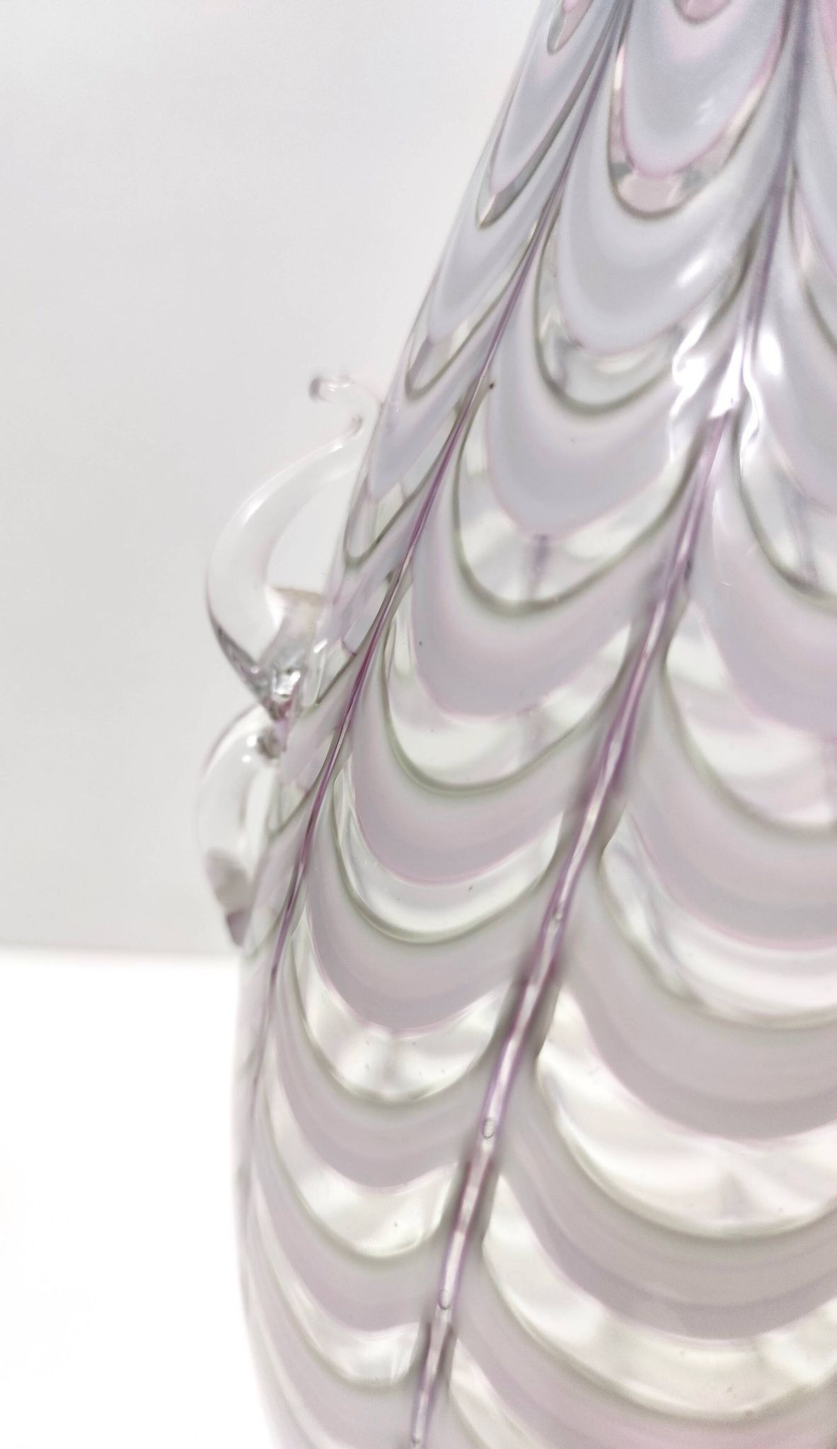 Lilac and Transparent Murano Glass Vase by Alberto Donà, Italy