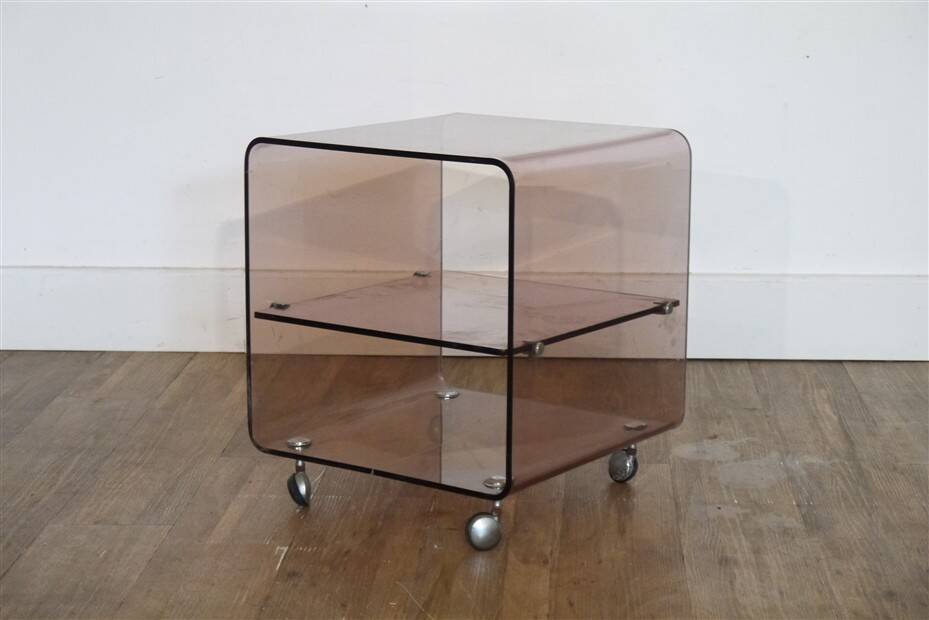 Table d'appoint en plexiglas de Michel Dumas