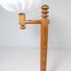 Modern sculptural Scandinavian floor lamp in pine by Uno Kristiansson, Sweden 1970s