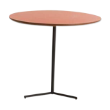Side table or occasional table with an orange-ochre top