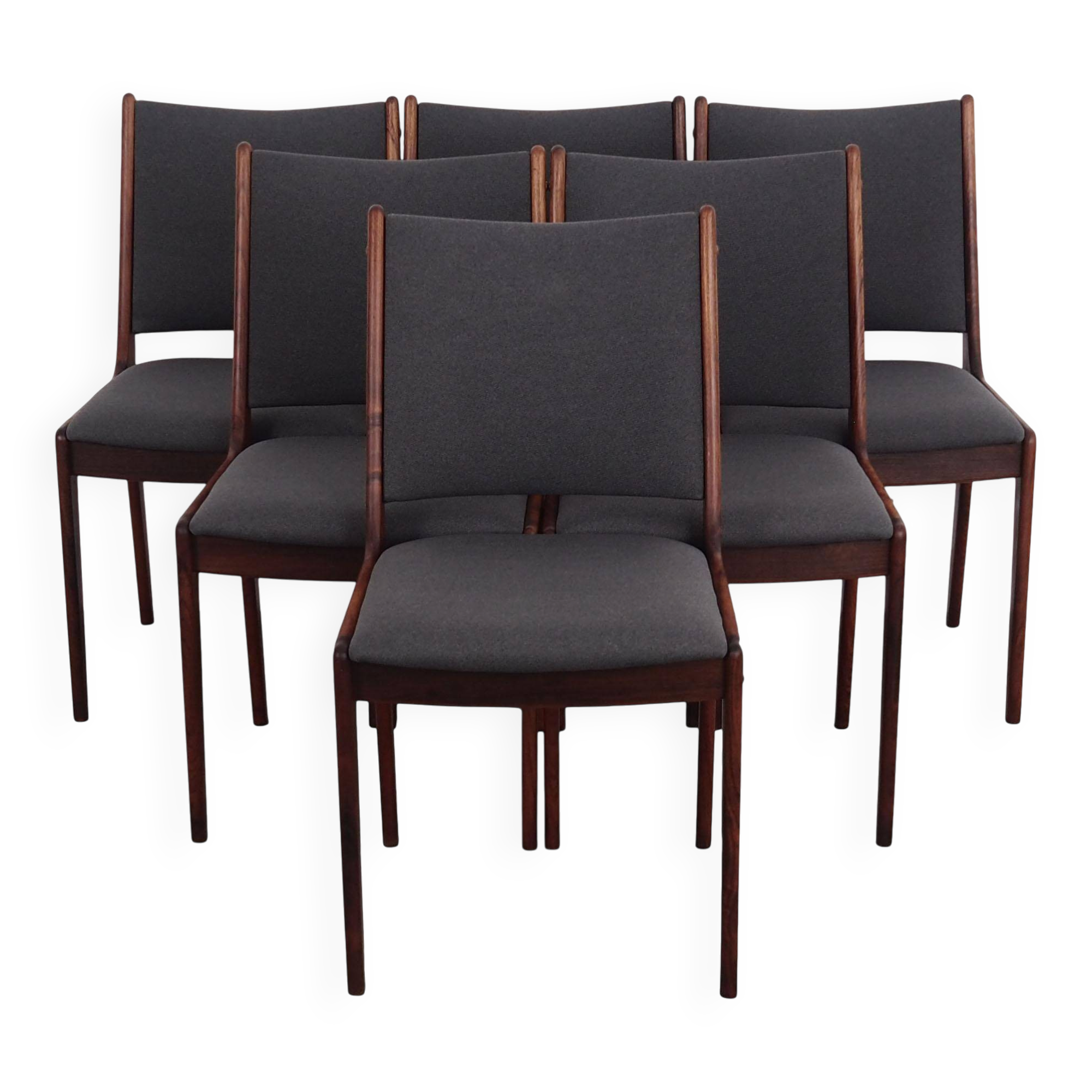 Set of six rosewood chairs, Danish design, 1960, designer:Johannes Andersen