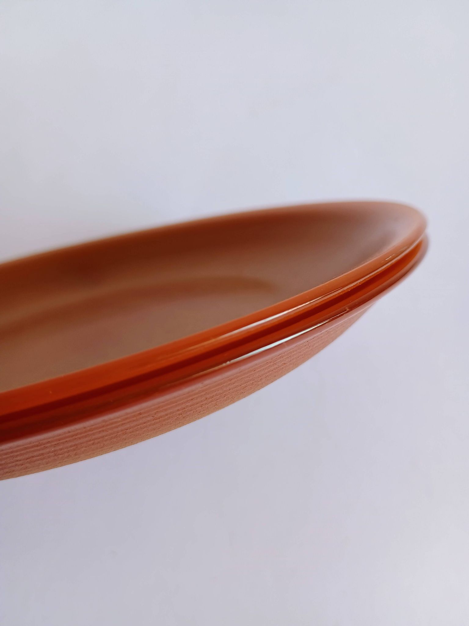 Set of 2 opaline brown dessert plates