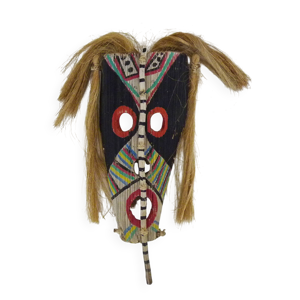 Masque mural vintage - raphia