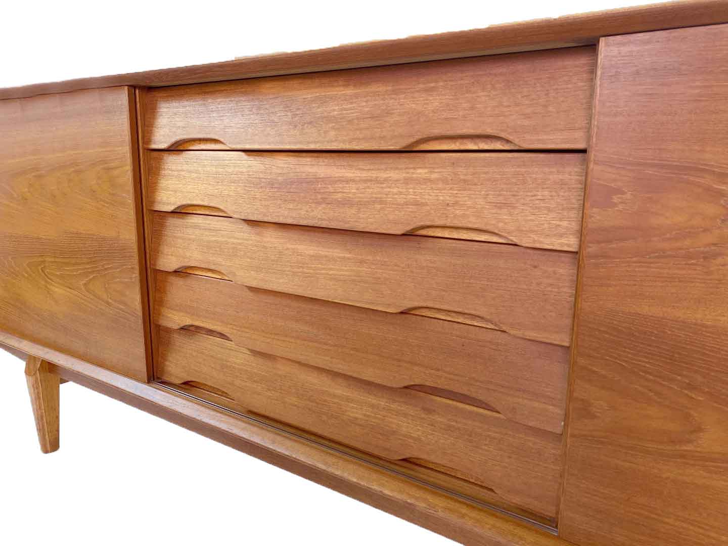 Vintage teak sideboard by Henry Rosengren Hansen for Skovby Mobelfabrik 1960s