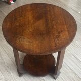 Art Deco oak pedestal table