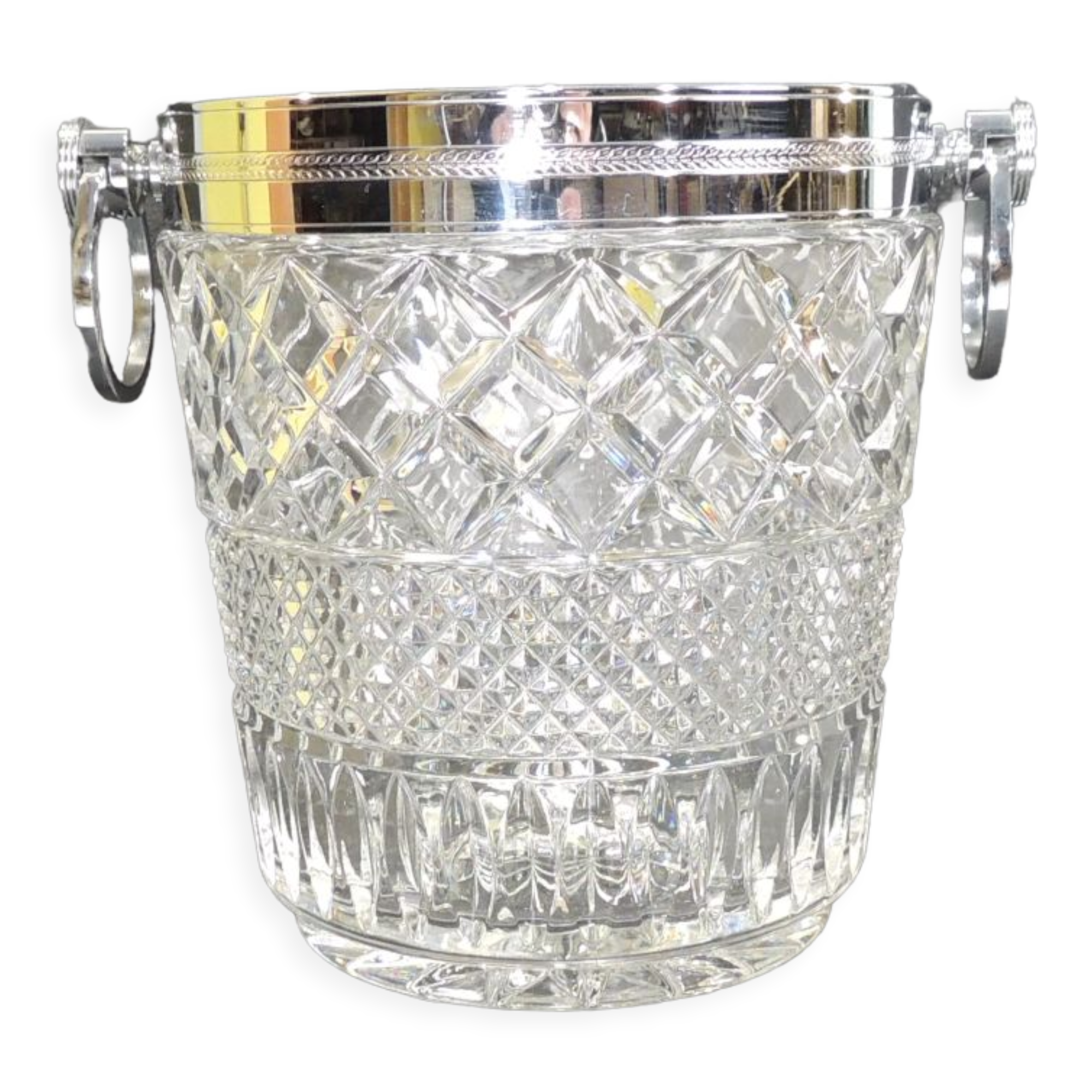 Champagne bucket cut glass