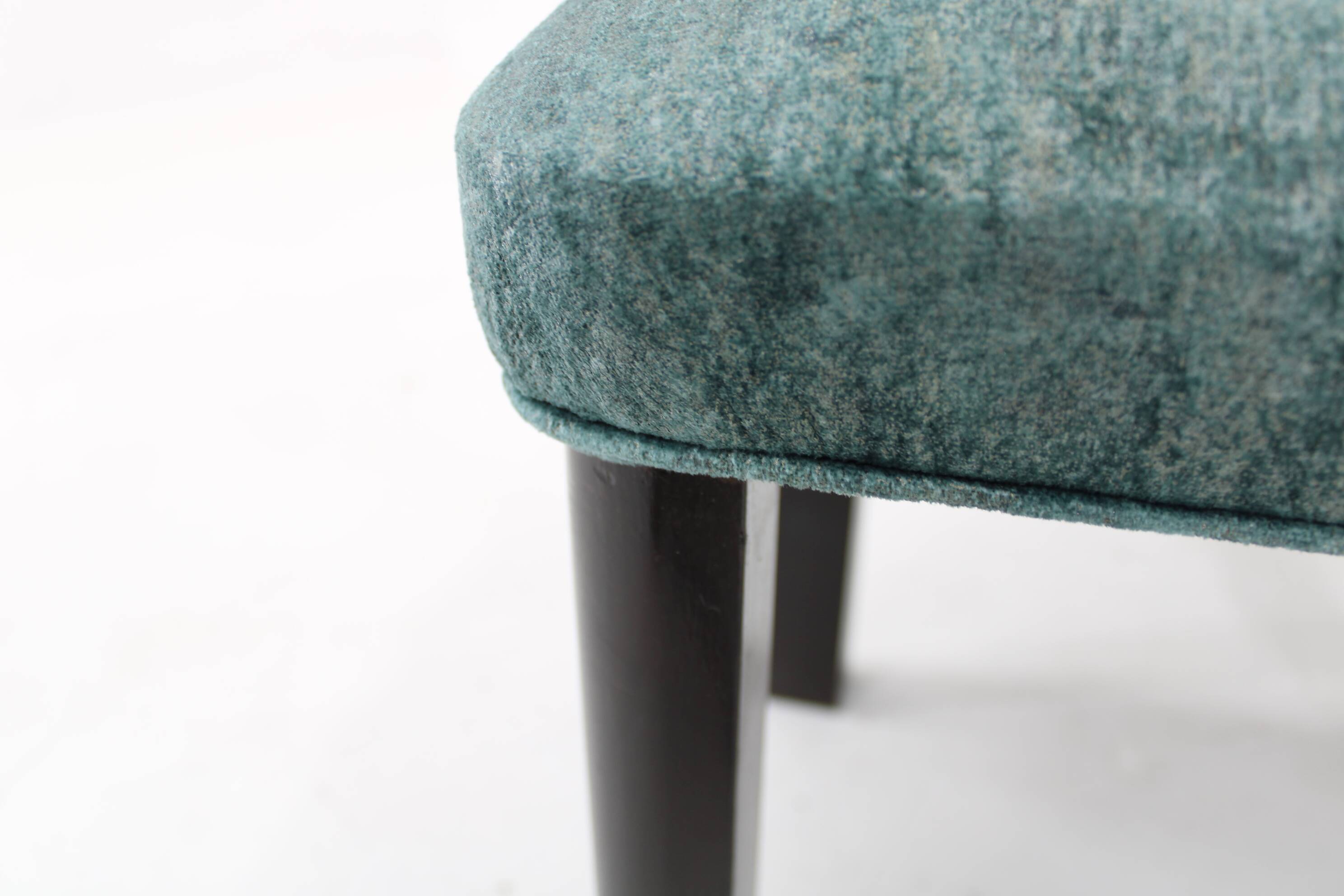 1940s Pair of Chairs with Stool, Italy