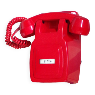 Téléphone Socotel S63 rouge mural interligne