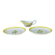 Saucer and two raviers vintage earthenware