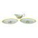 Saucer and two raviers vintage earthenware